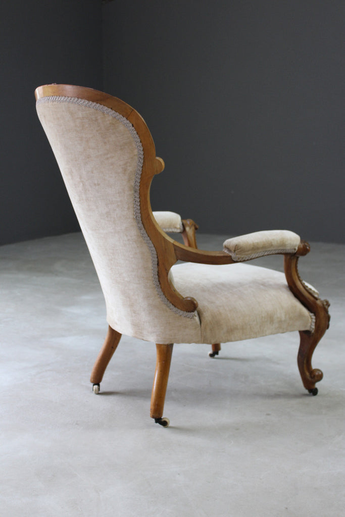 Antique Gentlemans Open Arm Chair - Kernow Furniture
