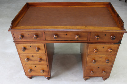 Antique Twin Pedestal Desk - Kernow Furniture