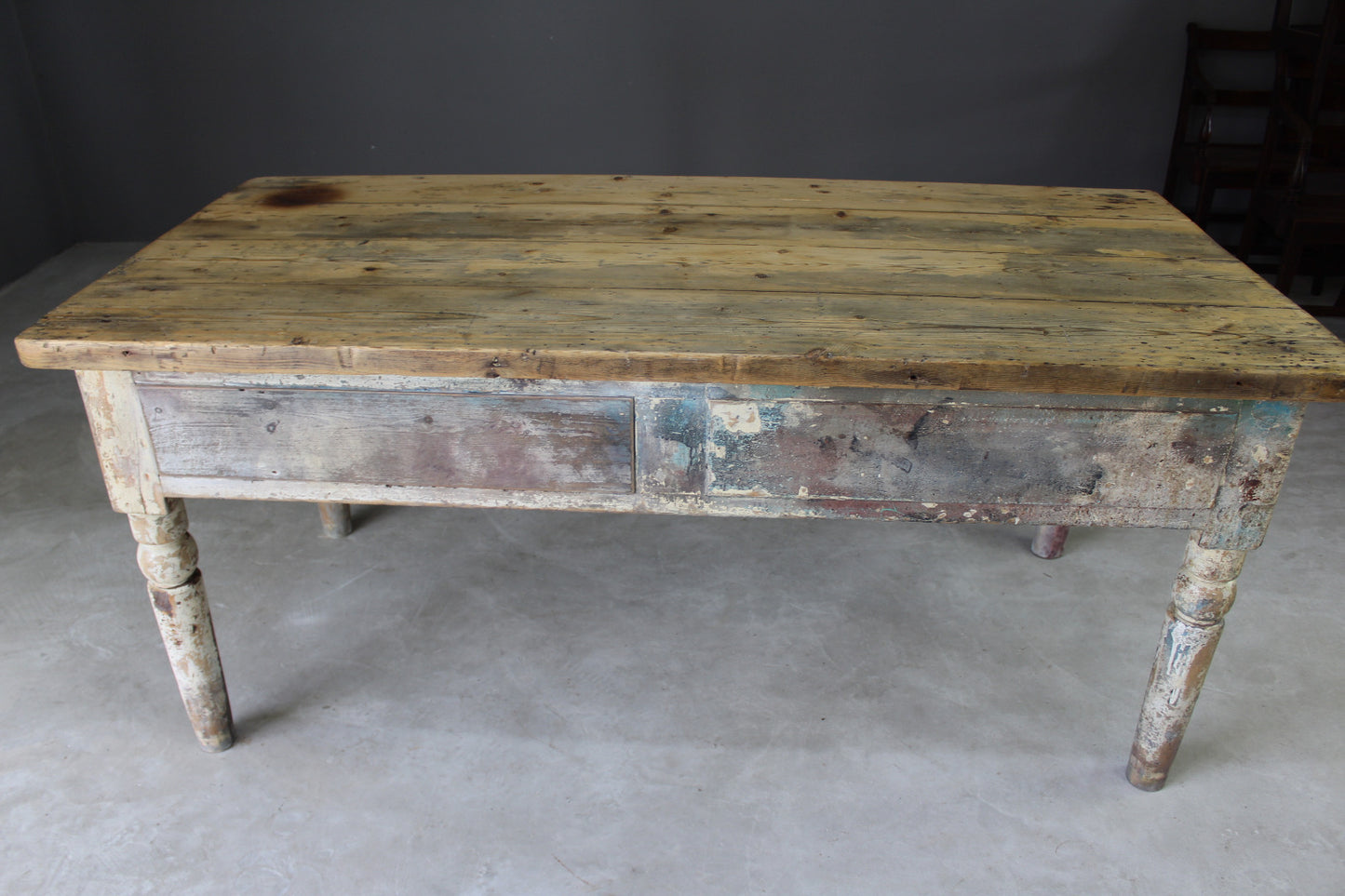 Large Victorian Pine Work Table - Kernow Furniture