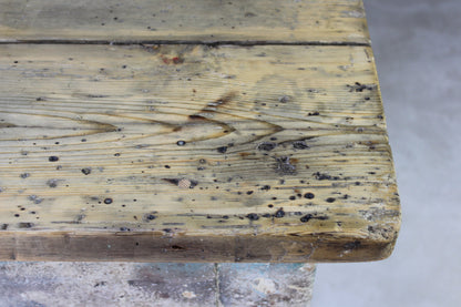 Large Victorian Pine Work Table - Kernow Furniture