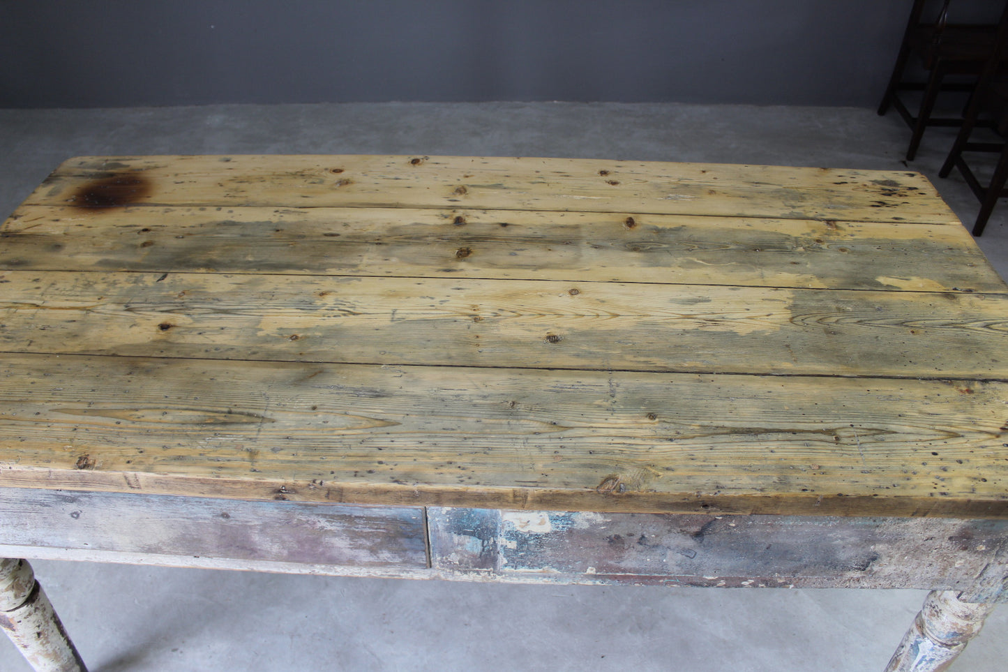 Large Victorian Pine Work Table - Kernow Furniture