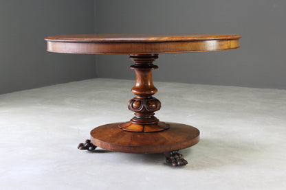 Victorian Round Mahogany Tilt Top Table - Kernow Furniture