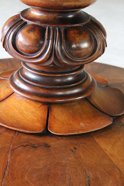 Victorian Round Mahogany Tilt Top Table - Kernow Furniture