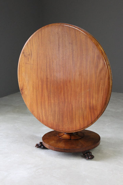 Victorian Round Mahogany Tilt Top Table - Kernow Furniture