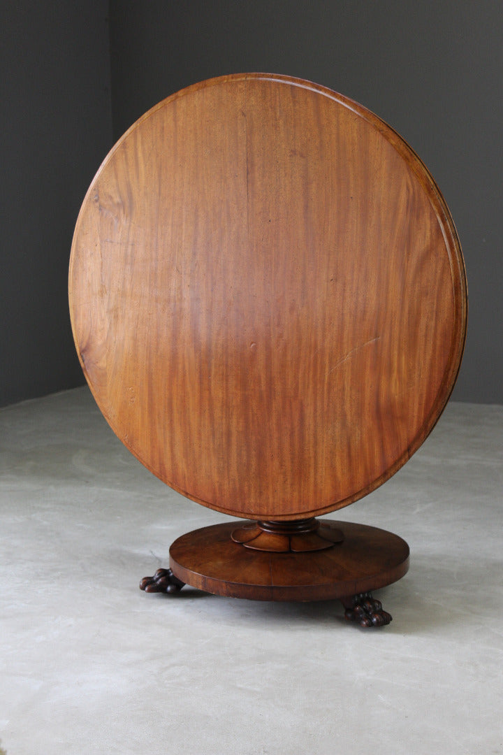 Victorian Round Mahogany Tilt Top Table - Kernow Furniture