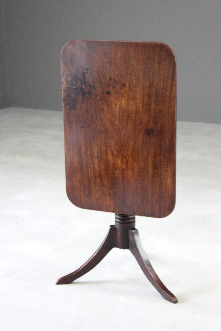 Antique Mahogany Tilt Top Table - Kernow Furniture