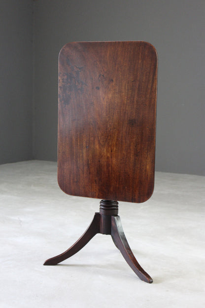 Antique Mahogany Tilt Top Table - Kernow Furniture