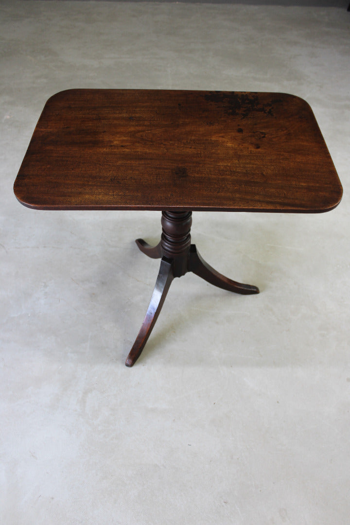 Antique Mahogany Tilt Top Table - Kernow Furniture