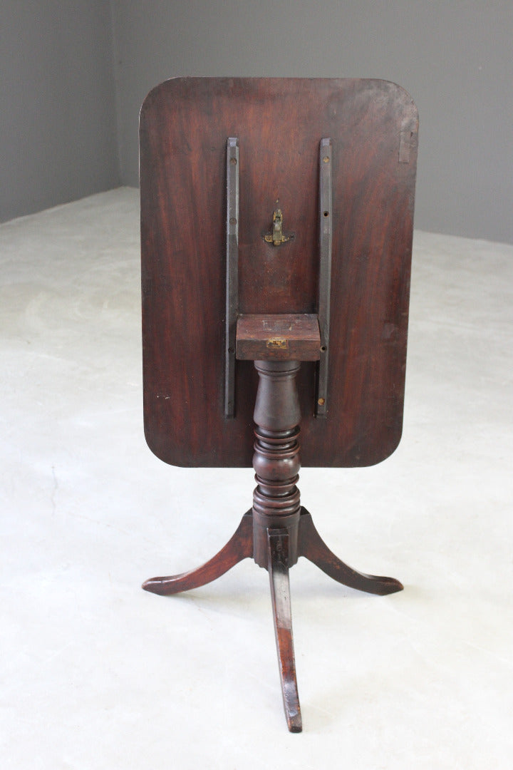 Antique Mahogany Tilt Top Table - Kernow Furniture