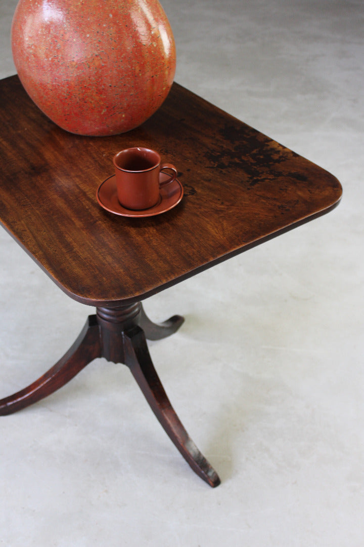 Antique Mahogany Tilt Top Table - Kernow Furniture