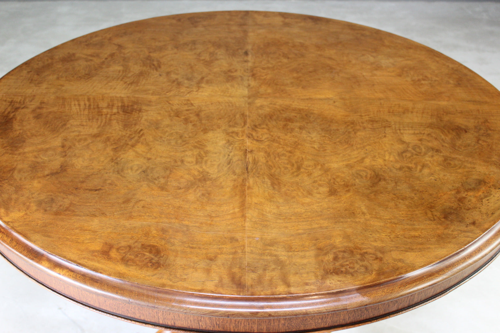 Antique Style Walnut Veneer Tilt Top Table - Kernow Furniture