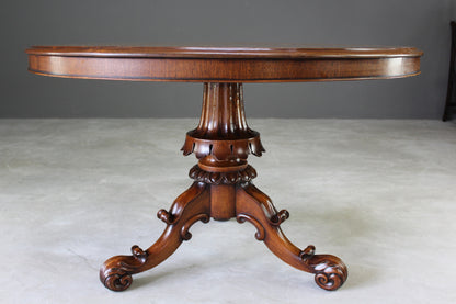 Antique Style Walnut Veneer Tilt Top Table - Kernow Furniture