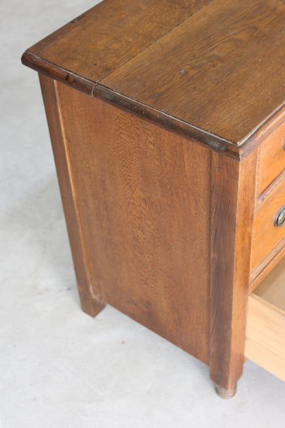 Small Edwardian Oak Chest of Drawers - Kernow Furniture