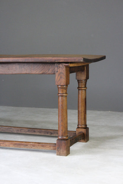 Single Plank Oak Refectory Table - Kernow Furniture