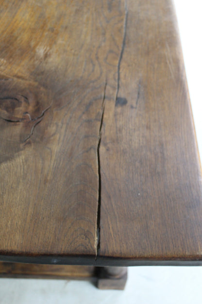 Single Plank Oak Refectory Table - Kernow Furniture