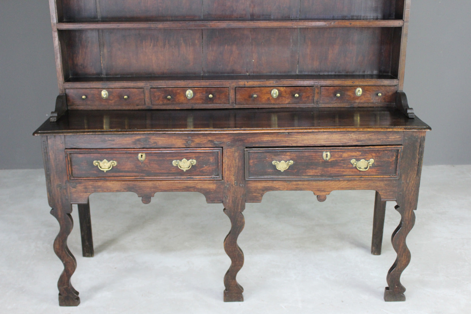 Antique Oak Kitchen Dresser - Kernow Furniture