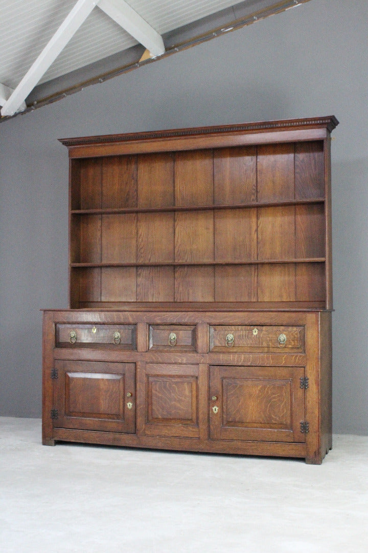 Antique Georgian Oak Welsh Dresser - Kernow Furniture