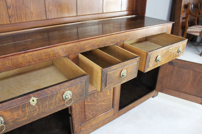 Antique Georgian Oak Welsh Dresser - Kernow Furniture