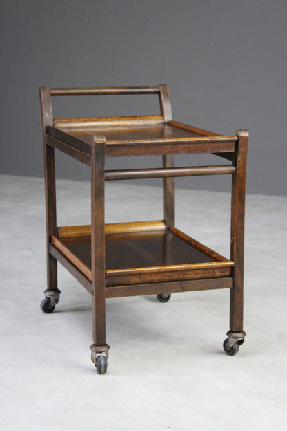 Vintage Oak Staples Drinks Hostess Trolley - Kernow Furniture