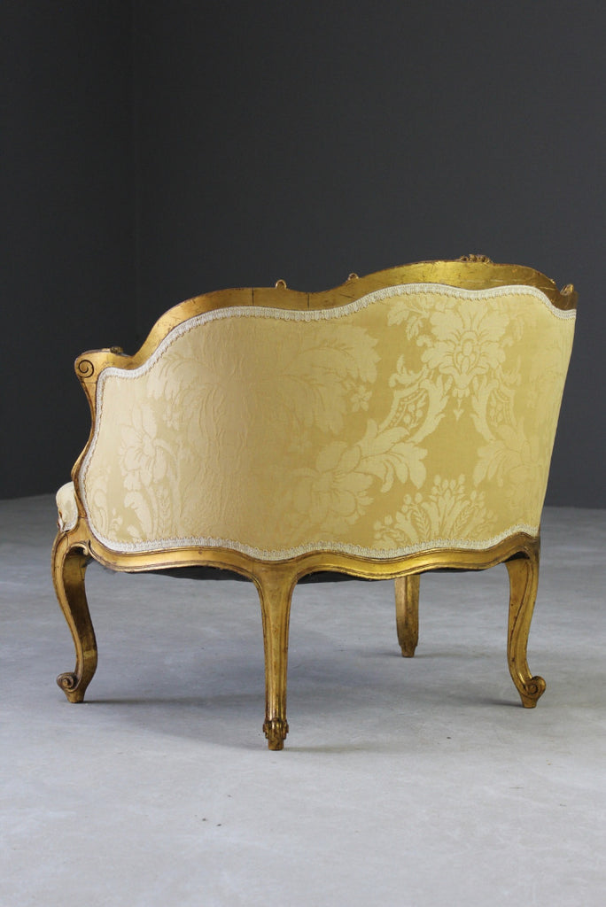 Antique French Giltwood Tub Chair - Kernow Furniture