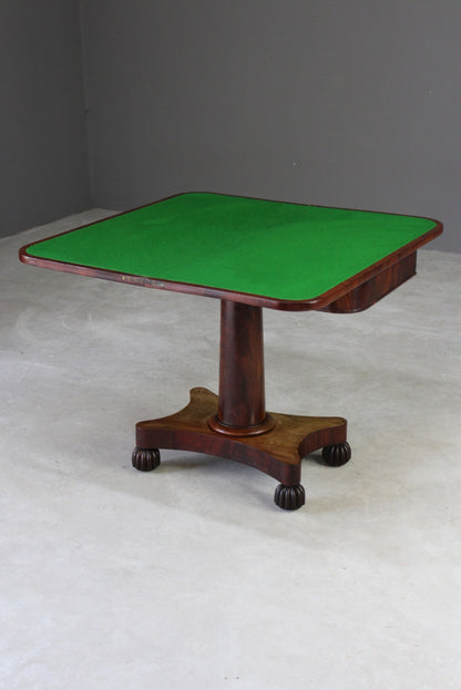 Antique Mahogany Games Table - Kernow Furniture