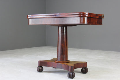 Antique Mahogany Games Table - Kernow Furniture