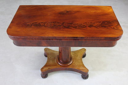 Antique Mahogany Games Table - Kernow Furniture