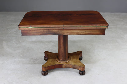 Antique Mahogany Games Table - Kernow Furniture