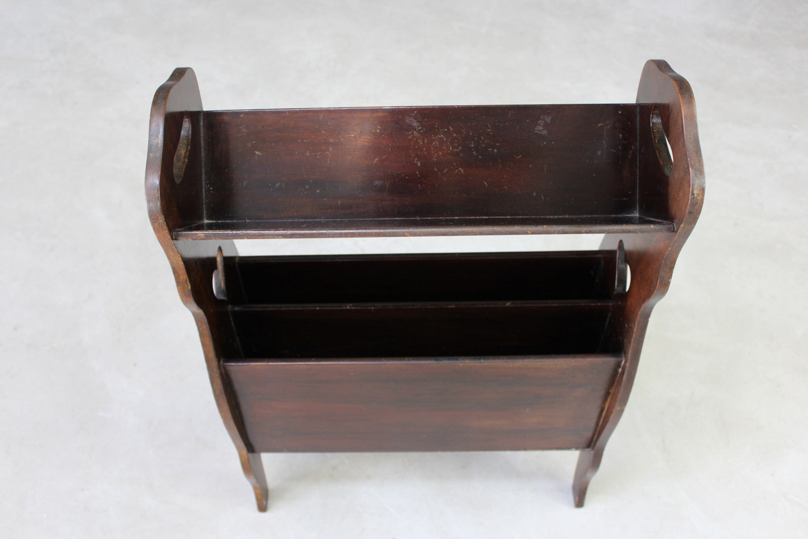 Liberty Style Mahogany Book Trough Mag Rack - Kernow Furniture