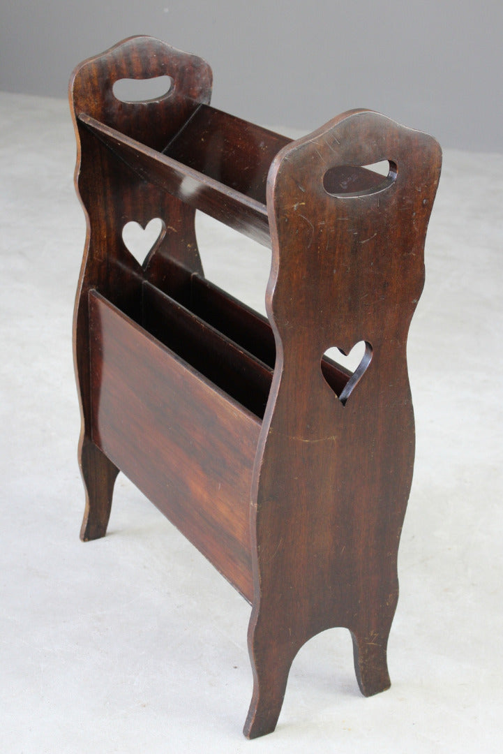 Liberty Style Mahogany Book Trough Mag Rack - Kernow Furniture