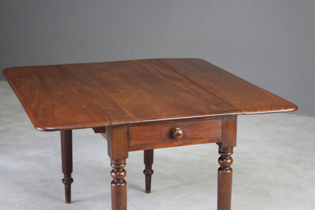 Antique Mahogany Drop Leaf Pembroke Table - Kernow Furniture