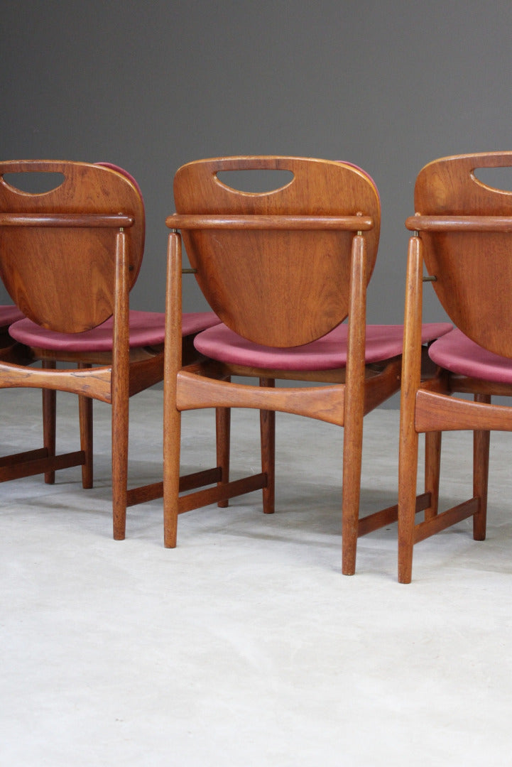 4 Retro Danish Hovman Olsen Dining Chairs - Kernow Furniture