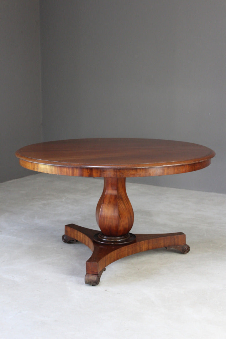 Antique Victorian Mahogany Tilt Top Table - Kernow Furniture