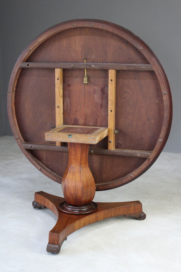 Antique Victorian Mahogany Tilt Top Table - Kernow Furniture