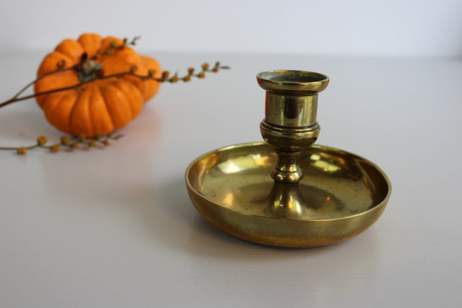 Solid Brass Candle Holder - Kernow Furniture