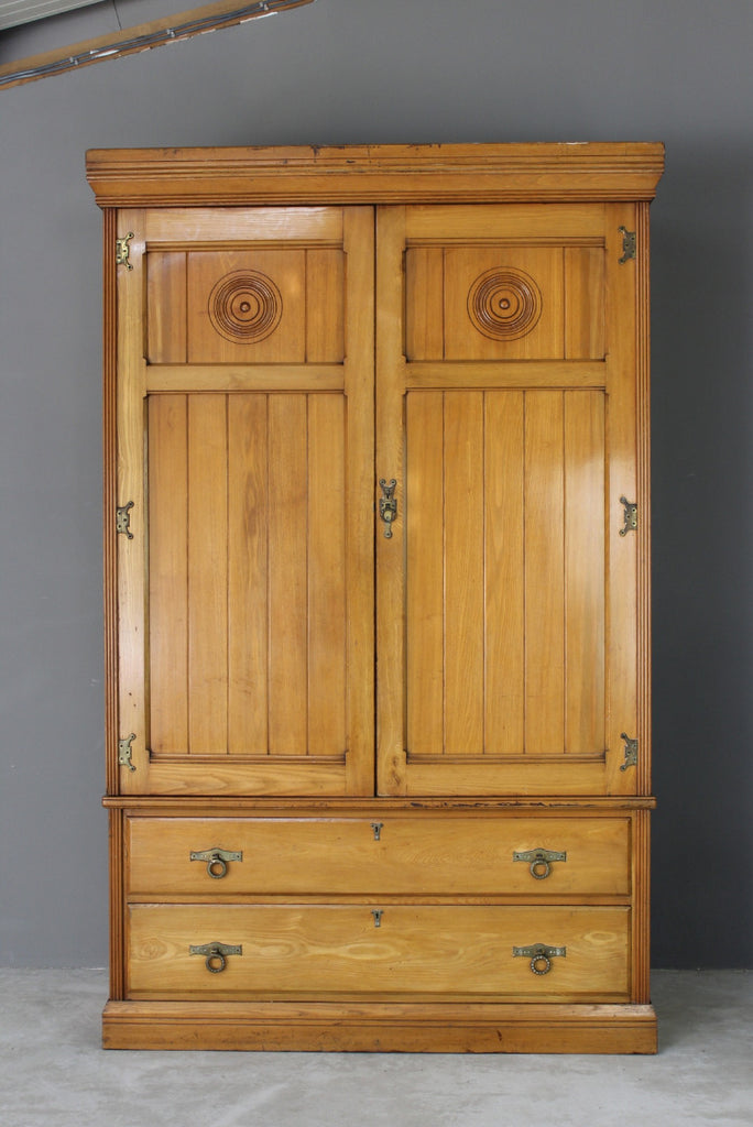 Victorian Ash Double Wardrobe - Kernow Furniture