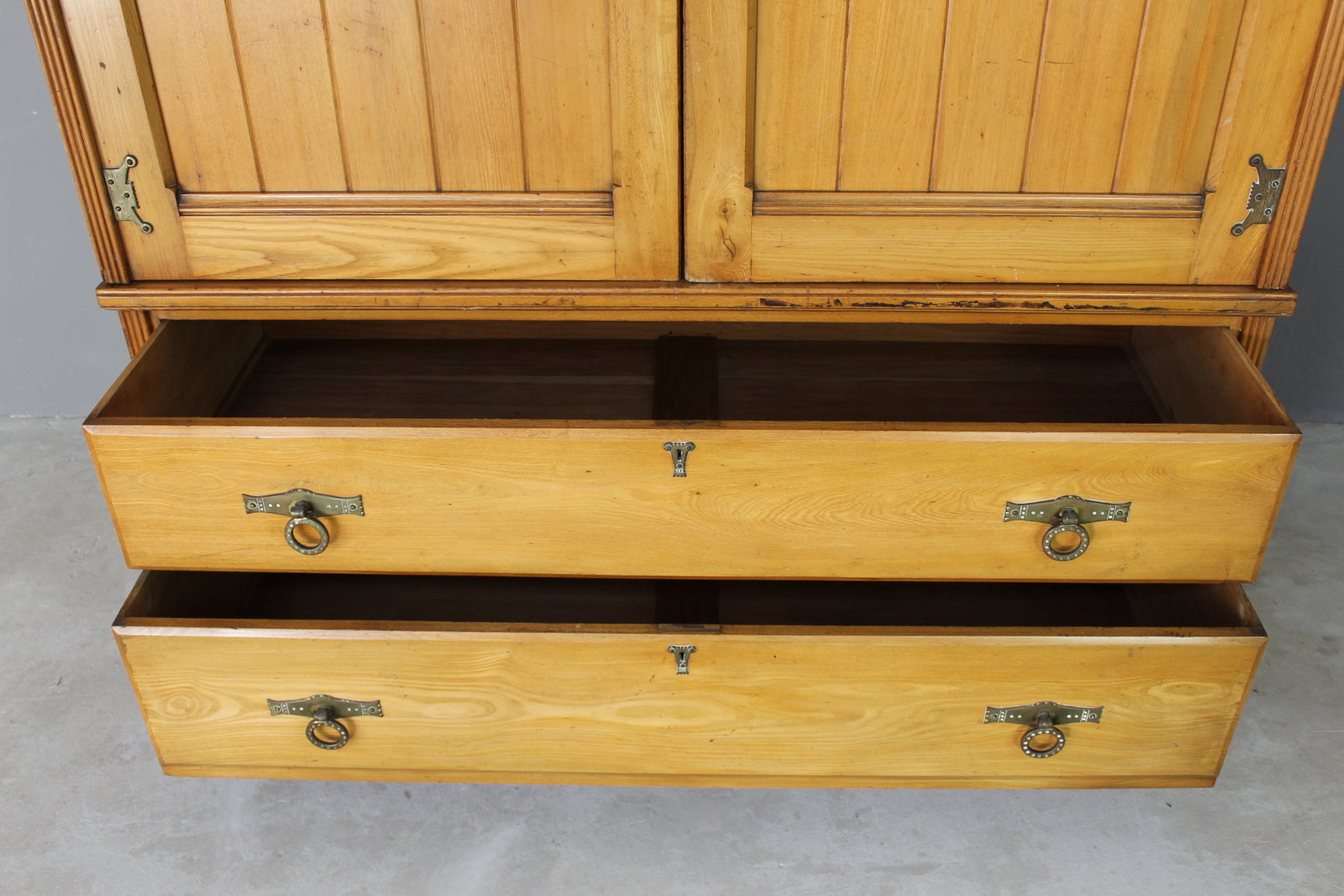 Victorian Ash Double Wardrobe - Kernow Furniture