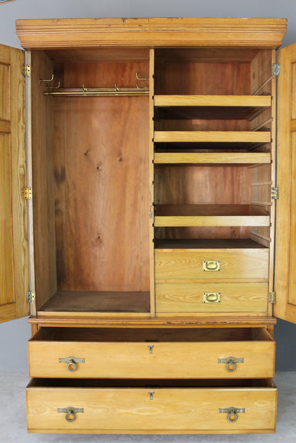 Victorian Ash Double Wardrobe - Kernow Furniture