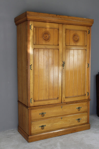 Victorian Ash Double Wardrobe - Kernow Furniture