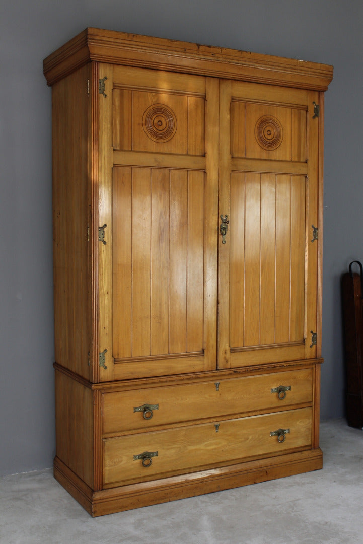 Victorian Ash Double Wardrobe - Kernow Furniture