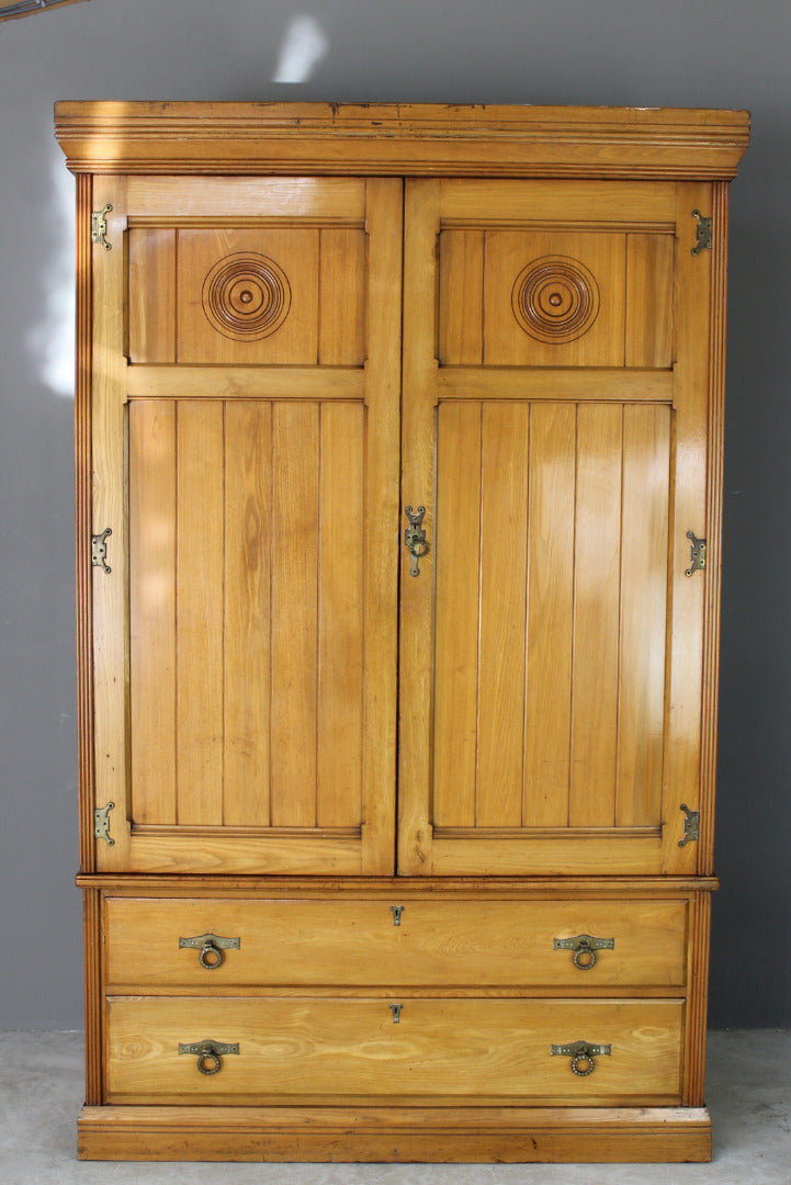 Victorian Ash Double Wardrobe - Kernow Furniture