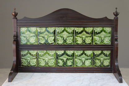 Antique Marble Top Tiled Back Washstand - Kernow Furniture