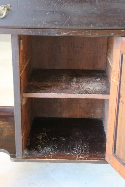 Antique Marble Top Tiled Back Washstand - Kernow Furniture