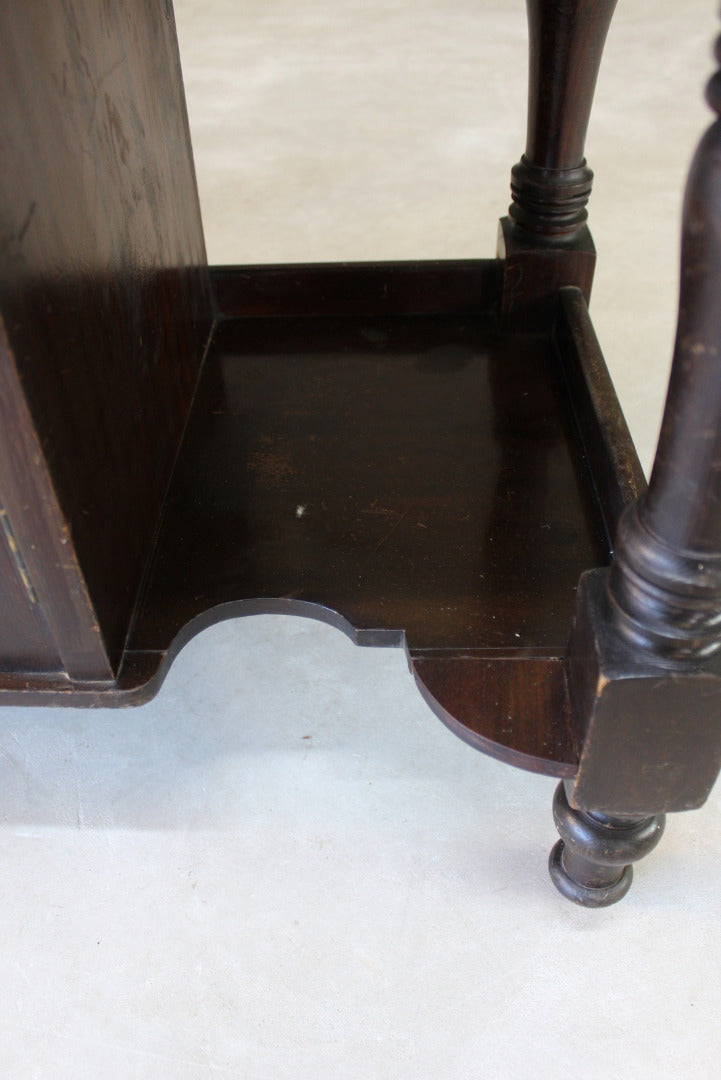 Antique Marble Top Tiled Back Washstand - Kernow Furniture