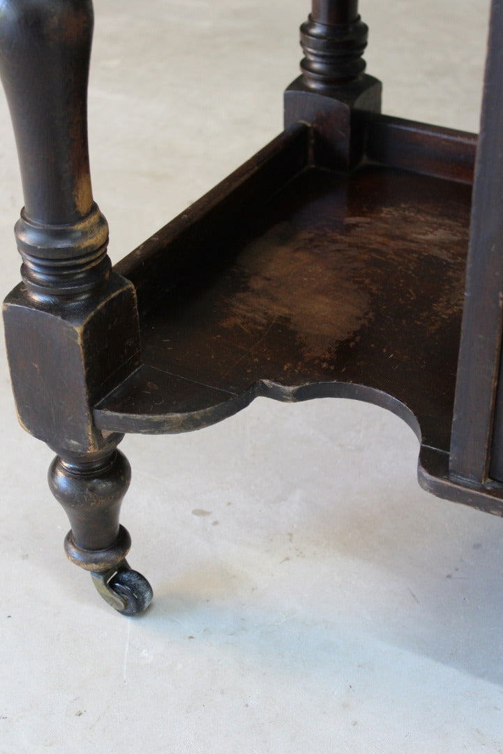 Antique Marble Top Tiled Back Washstand - Kernow Furniture