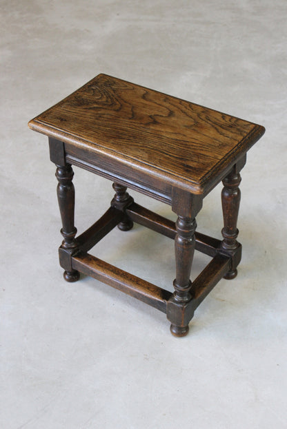 Antique Oak Joint Stool - Kernow Furniture