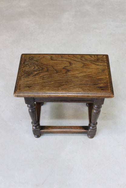 Antique Oak Joint Stool - Kernow Furniture