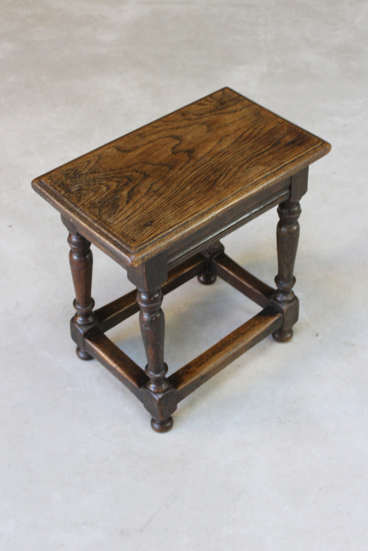 Antique Oak Joint Stool - Kernow Furniture