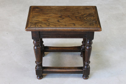 Antique Oak Joint Stool - Kernow Furniture