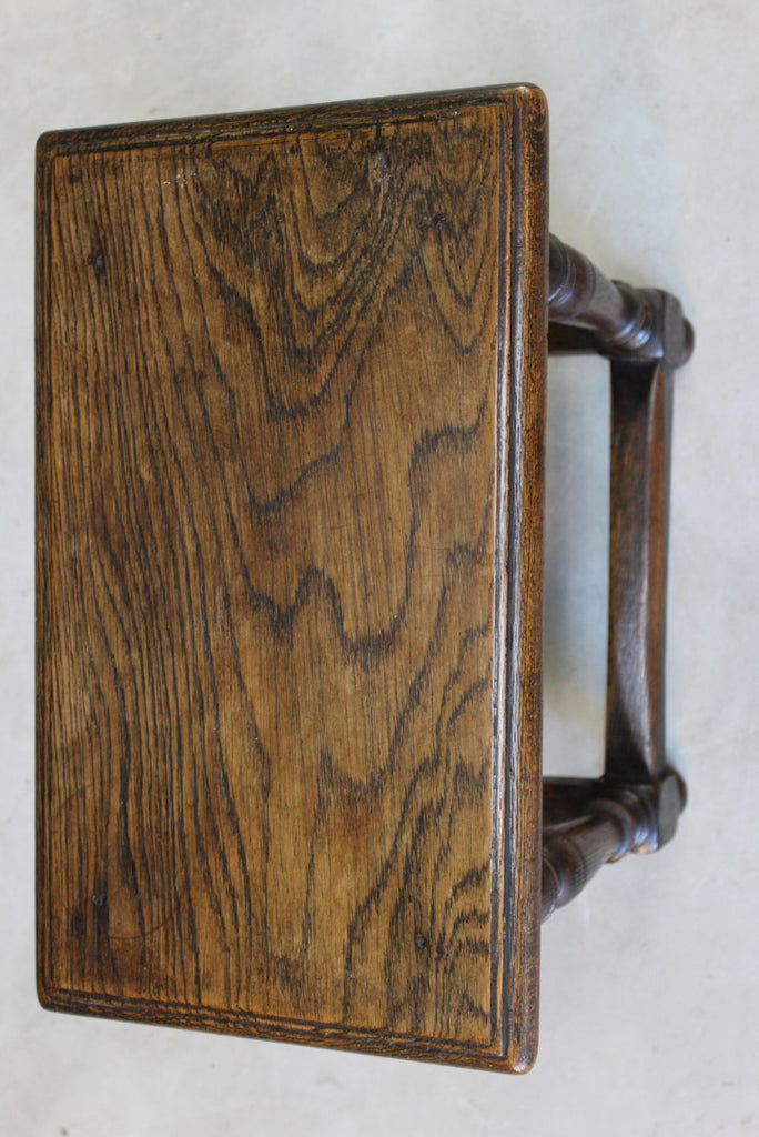 Antique Oak Joint Stool - Kernow Furniture